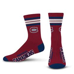 For Bare Feet FBF Detroit Red Wings 4 Stripe Crew NHL Socken Rot, L von For Bare Feet