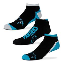 For Bare Feet Socken 3er Pack - Motiv: Carolina Panthers - NFL - Flash - Grösse: L von For Bare Feet