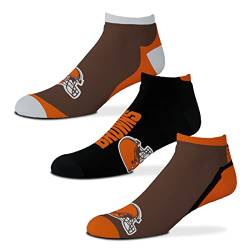 For Bare Feet Socken 3er Pack - Motiv: Cleveland Browns - NFL - Flash - Grösse: L von For Bare Feet