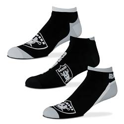 For Bare Feet Socken 3er Pack - Motiv: Las Vegas Raiders - NFL - Flash - Grösse: L von For Bare Feet