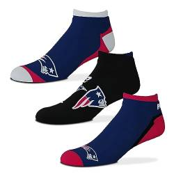 For Bare Feet Socken 3er Pack - Motiv: New England Patriots - NFL - Flash - Grösse: M von For Bare Feet