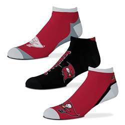 For Bare Feet Socken 3er Pack - Motiv: Tampa Bay Buccaneers - NFL - Flash - Grösse L von For Bare Feet