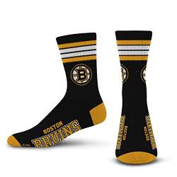 For Bare Feet Unisex-Erwachsene 4 Streifen Deuce NHL Crew-Socken, Team-Farbe, Large von For Bare Feet