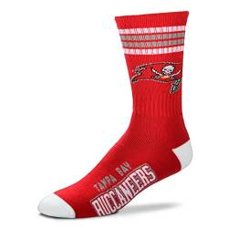 for Bare Feet Tampa Bay Buccaneers NFL 4-Stripe Deuce Socken - 43-48 von For Bare Feet