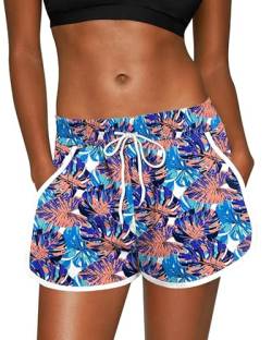 For G and PL Damen Elegant Boardshort Sportlich Für Schwimmen Und Printing Boardshort Blume S von For G and PL