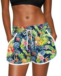 For G and PL Damen Elegant Boardshort Sportlich Mit Hohe Taille Und Printing Boardshort B7 M von For G and PL