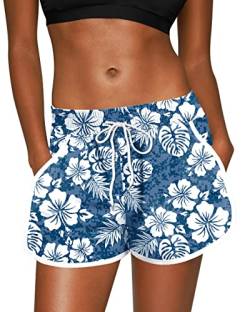 For G and PL Damen Summer Shorts Tropitisch mit Board und Mustern Boardshorts XXL von For G and PL