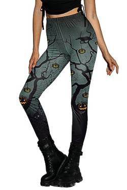 For G and PL Halloween Drucken Schlank Fit Skinny Hosen Leggings Frauen Leggins Elastizität Geist XL von For G and PL