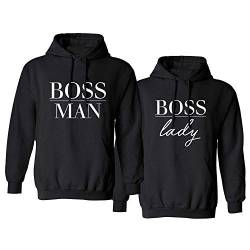 For Love 1 Stück Couple Hoodie His&Her Hoodie Mr Mrs Kapuzenpulli Herren Damen Hoodie (Schwarz-Man, XL) von For Love