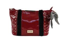 For Time Damen Bolso Con Tachuelas Gro e Einkaufstasche mit Nieten, Rot, 11x20x28 centimeters (W x H L) EU von For Time