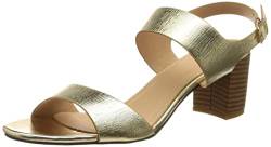 For Time Damen Sandalia Con Tacón Y Hebilla Metalizada Römersandalen Sandalen, Gold (ORO 008), 36 EU von For Time