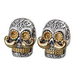 Gothic 925 Sterling Silber Totenkopf Ohrstecker Ohrringe Schmuck für Herren Damen von ForFox