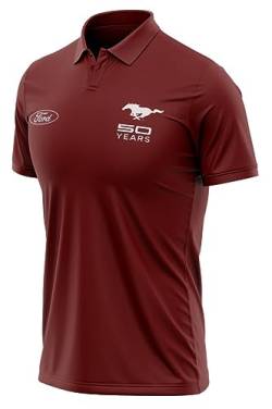 Ford Mustang 50 Years Lässiges Polyester-Poloshirt von Ford Motor Company