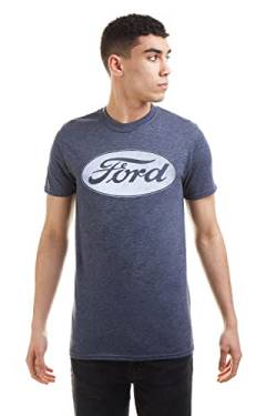 Ford Herren Logo T-Shirt, Blau (Heather Navy Hny), XX-Large von Ford