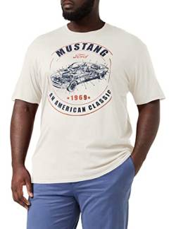 Ford Herren Mustang American Classic T-Shirt, Beige (Natural Nat), (Herstellergröße: Medium) von Ford