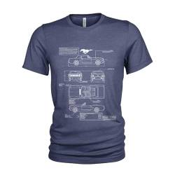 Ford Mustang T-Shirt Original Mechanical Blueprint von Ford