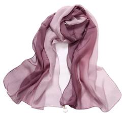 Langer Schal aus 100% Seiden-Chiffon von Forever Angel Gr. One size, Purple/Light Purple von Forever Angel-Schals