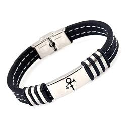 Minimalistisches Symbolisch Silikon Armband, Religiöses Heidnisches Schutz Amulett Schmuck, Christliches Kreuz/Böser Blick/Ägypter/Ankh Kreuz/Satan/Solomon/Nordischer Wikinger/Wolf/OM/Wicca von ForeverWill