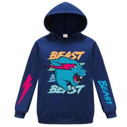 Forlcool Mr Beast Merch Pullover Hoodie für Jungen und Mädchen Tops Pullover, marineblau, 11-12 Jahre von Forlcool