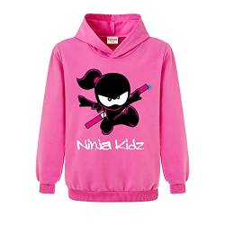 Forlcool Ninja Kidz Merch Mädchen und Jungen Bedruckt Sweatshirt Hoodie Kinder Casual Jumper Top, rosarot, 5-6 Jahre von Forlcool