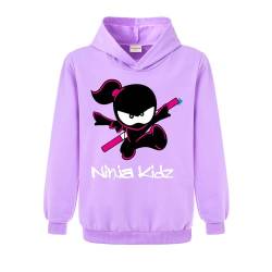 Forlcool Ninja Kidz Merch Mädchen und Jungen Bedruckt Sweatshirt Hoodie Kinder Casual Jumper Top, violett, 11-12 Jahre von Forlcool