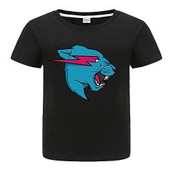 Forlcool YouTube Game Merch Jungen Mädchen T-Shirt Sommer 100% Baumwolle Top Tees, Schwarz , 7-8 Jahre von Forlcool