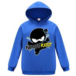 Ninja Kidz Kinder Hoodie Kinder Pullover Sweatshirt Casual Jungen Mädchen Pullover Top, blau, 110 von Forlcool