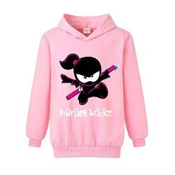 Ninja Kidz Merch Mädchen und Jungen bedrucktes Sweatshirt Hoodie Kinder Casual Jumper Top, rose, 11-12 Jahre von Forlcool