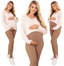 Formommy - Schwangerschaft Leggings Erwärmung hergestellt in der EU (Hellbeige,XXL) von Formommy