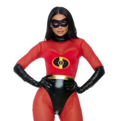 Forplay Damen Superanzug Sexy Superhelden Kostüm, Rot/Ausflug, einfarbig (Getaway Solids), L-XL von Forplay