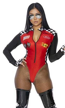 Forplay Damen Wanna Sexy Racer Costume Erwachsenenkostme, rot, Medium/Large von Forplay