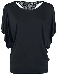 Forplay Damen schwarzes lockeres T-Shirt mit Spitze 5XL von Forplay