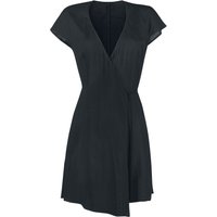Forplay Kleid knielang - Wickelkleid mit Bindegürtel - S bis 5XL - für Damen - Größe 4XL - schwarz von Forplay