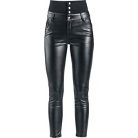 Forplay Kunstlederhose - High Waist Leather Immitation Trousers - W28L32 bis W38L34 - für Damen - Größe W30L34 - schwarz von Forplay