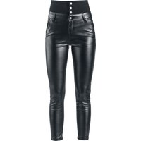 Forplay Kunstlederhose - High Waist Leather Immitation Trousers - W28L32 bis W38L34 - für Damen - Größe W32L34 - schwarz von Forplay