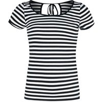Forplay - Rockabilly T-Shirt - Stripes Tee - S bis XXL - für Damen - Größe M - schwarz/weiß von Forplay