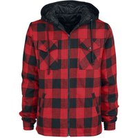 Forplay - Rockabilly Übergangsjacke - Lumberjack - S bis XXL - für Männer - Größe L - rot/schwarz von Forplay