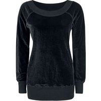 Forplay Sweatshirt - Velvet Sweater - S bis 3XL - für Damen - Größe XXL - schwarz von Forplay