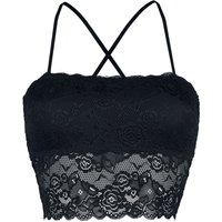 Forplay Top - Laced Top Bandeau - S bis XXL - für Damen - Größe L - schwarz von Forplay