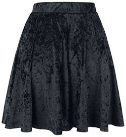 Forplay Velvet Skirt Frauen Kurzer Rock schwarz XL 95% Polyester, 5% Elasthan Basics, Gothic, Romantik von Forplay