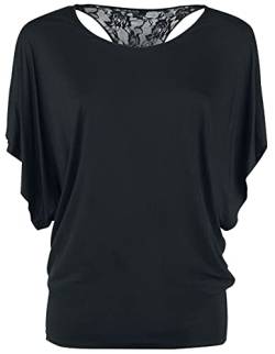Gothicana by EMP Damen schwarzes lockeres T-Shirt mit Spitze M von Forplay