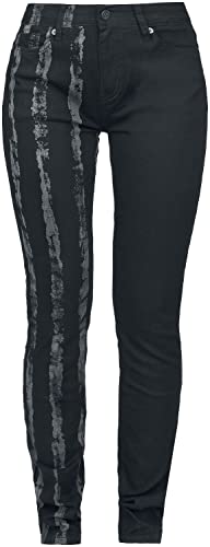 Rock Rebel by EMP Damen schwarz-graue Hose W34L32 von Forplay