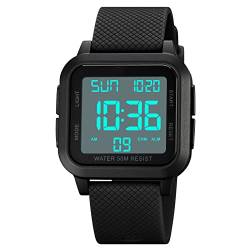 Forrader Herren Sport Digital Armbanduhr, wasserdicht, Outdoor Sport Armbanduhr mit LED-Hintergrundbeleuchtung/Alarm/Countdown-Timer/Dual Time/Stoppuhr/12/24H Armbanduhr von Forrader