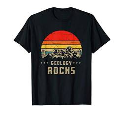 Geologie Rockt Naturwissenschaft Geschenk Retro Geologie T-Shirt von Forschung Nerd Geschenk Geologie