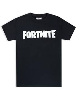 Forternite Logo Jungen t-Shirt schwarz kurzärmeliger Gamer top M von Fortnite