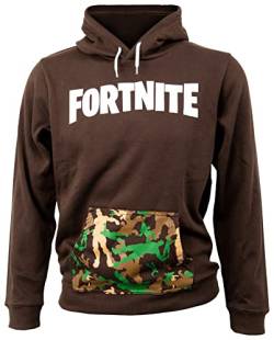 Fortnite Hoodie Kids Logo Brown 164cm von Fortnite