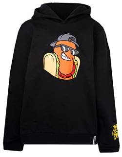 Fortnite – Hoodie für Jungen – Schwarzes Sweatshirt The Brat Hot Dog-Motiv – Hoodie aus 100% Baumwolle – Offizielles Merchandise - 13 Jahre von Fortnite
