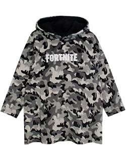 Fortnite Jungen Übergroßer Fleece-Lounge-Kapuzenpullover Spieler Superweiche Decken-Kapuzen Grau Einheitsgröße von Fortnite