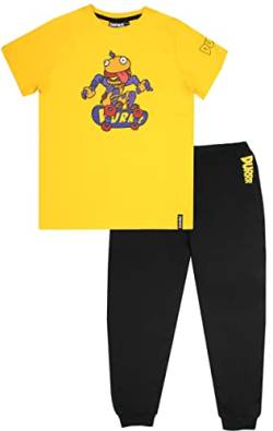 Fortnite - Kinder-Pyjama - Schwarz-gelber Pyjama mit Durr Burger Beef Boss-Motiv - Nachtwäsche aus 100% Baumwolle - Offizielles Merchandise - 13 Jahre von Fortnite