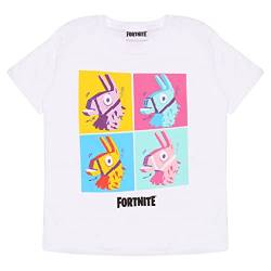 Fortnite Llama Pop Art. T Shirt, Kinder, 128-170, Weiß, Offizielle Handelsware von Fortnite